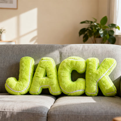 Personalized tennis name pillow