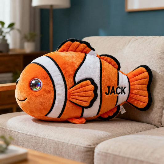 Personalized Ocean Clownfish Themed Pillow