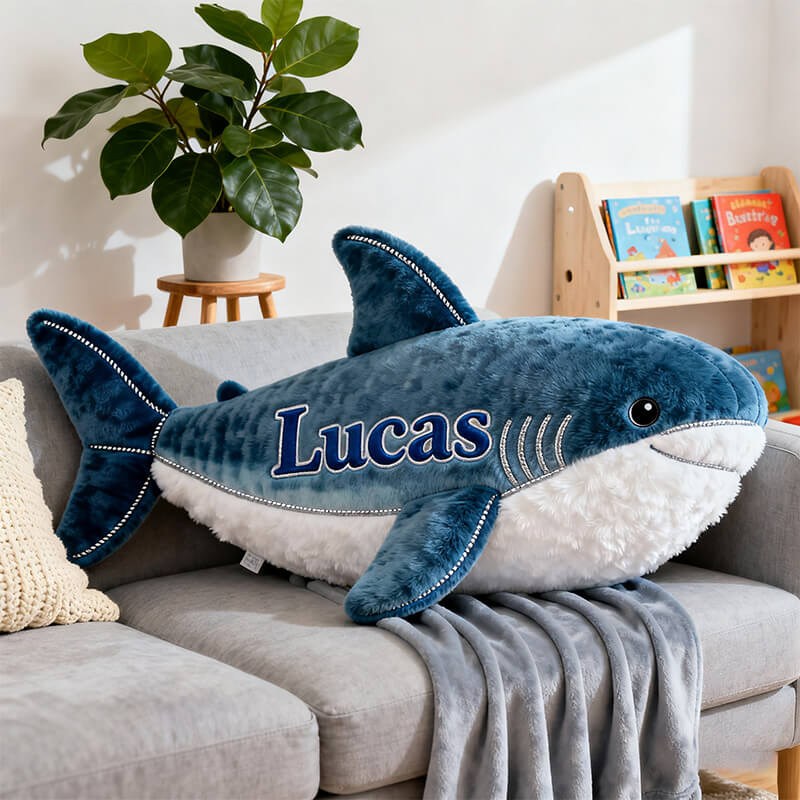 Personalized whale shark shaped pillow