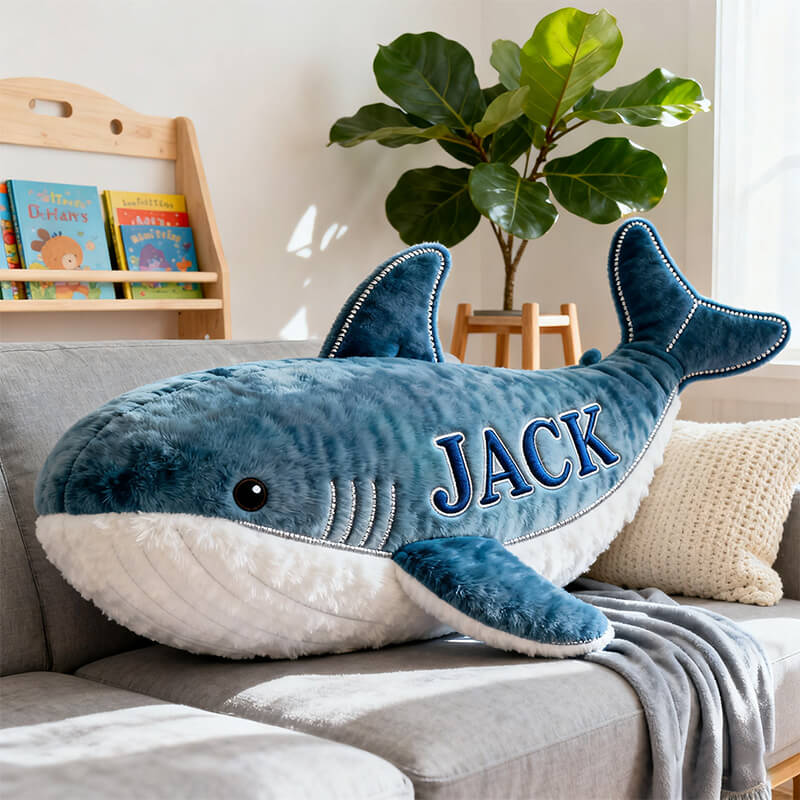 Personalized whale shark shaped pillow
