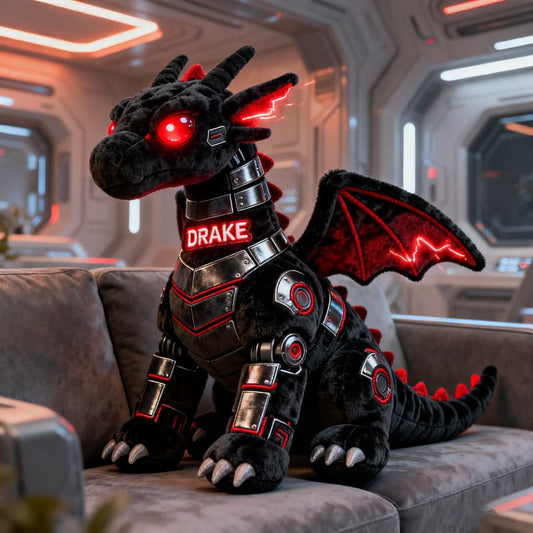 Personalized Mechanical Dragon Plush Pillow