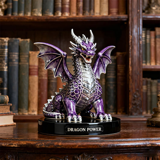 Personalized ceramic dragon themed desktop