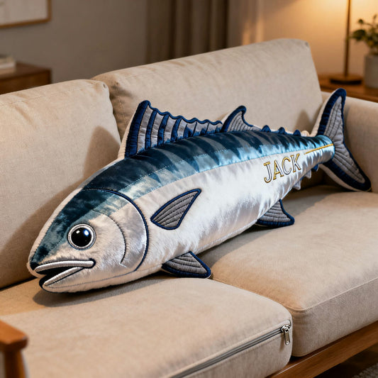 Personalized Mackerel Shaped Pillow
