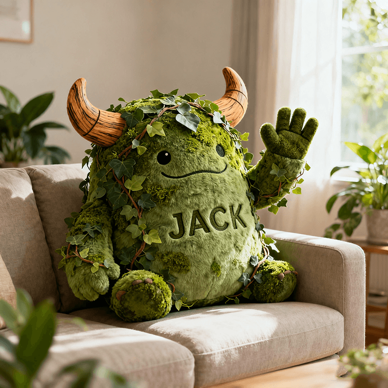 Personalized forest guardian beast pillow