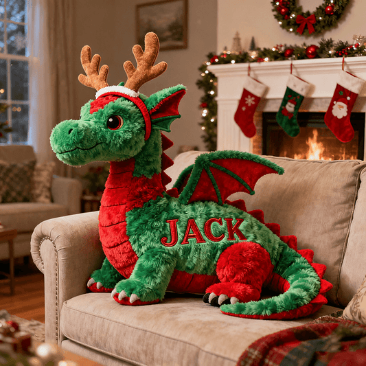 Personalized Reindeer Horn Dragon Pillow