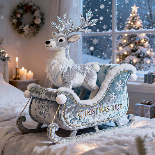Personalized snow deer car theme pillow