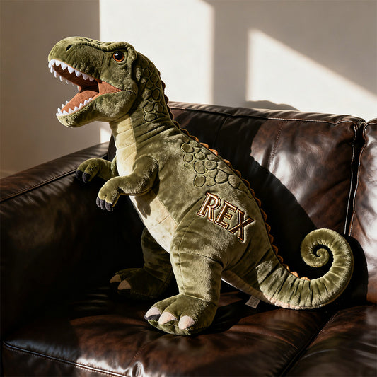 Personalized dinosaur - themed pillow
