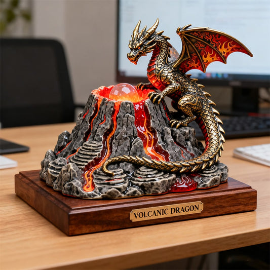 Personalized volcano dragon themed desktop