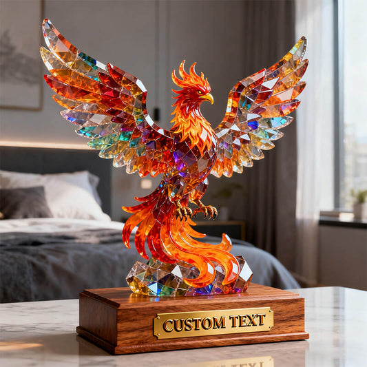 Personalized colored crystal retro phoenix