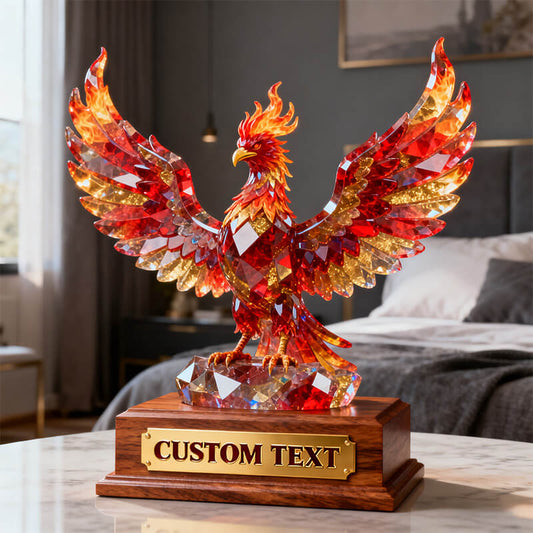 Personalized colored crystal retro phoenix