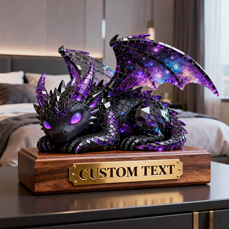 Personalized star-themed colorful crystal dragon