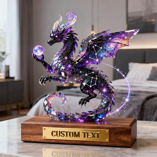 Personalized constellation-themed colorful crystal dragon