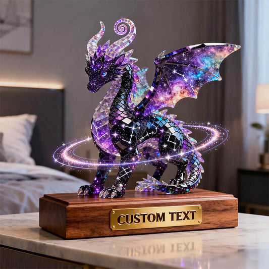 Personalized constellation-themed colorful crystal dragon