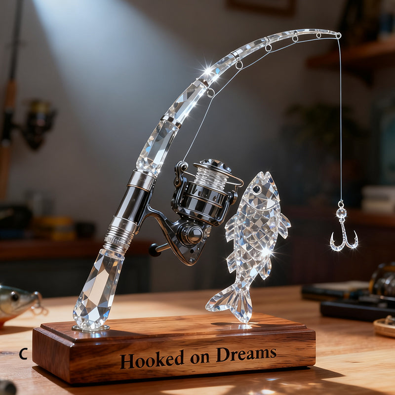 Personalized Fishing Rod Desktop Ornament