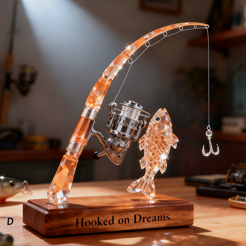 Personalized Fishing Rod Desktop Ornament