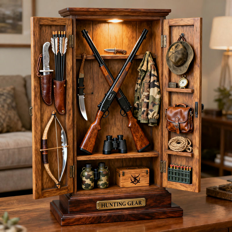 Personalized Hunter's Locker Sculpture Desktop Ornament