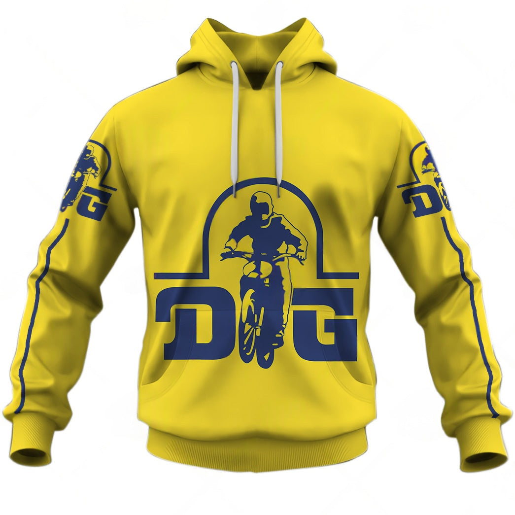 Personalize BMX DG Racing Team Classic Vintage Retro Yellow Jersey