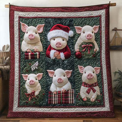 Winter Glow Pig Quilt
