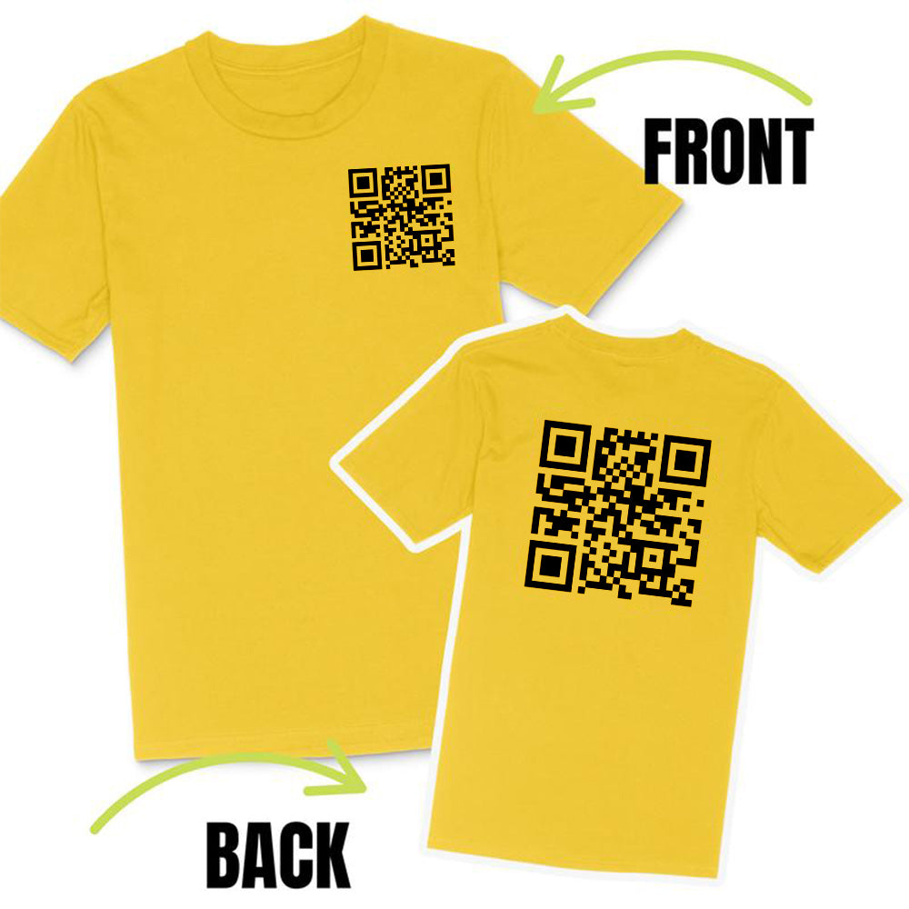 Funny FU QR Code T Shirt 2 Shaped