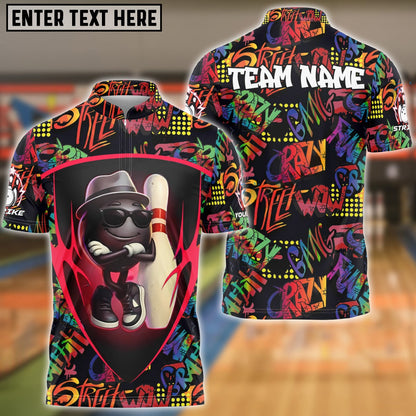Bowling Street Style Funny Ball Customized Name, Team Name 3D Shirt (4 Colors)