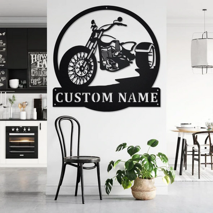 Custom Trike Motorcycle Metal Wall Art