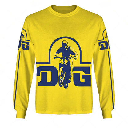 Personalize BMX DG Racing Team Classic Vintage Retro Yellow Jersey