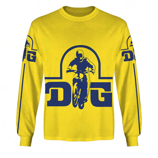 Personalize BMX DG Racing Team Classic Vintage Retro Yellow Jersey
