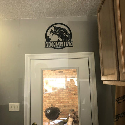 🔥Personalized Steel Bass Fisherman Sign