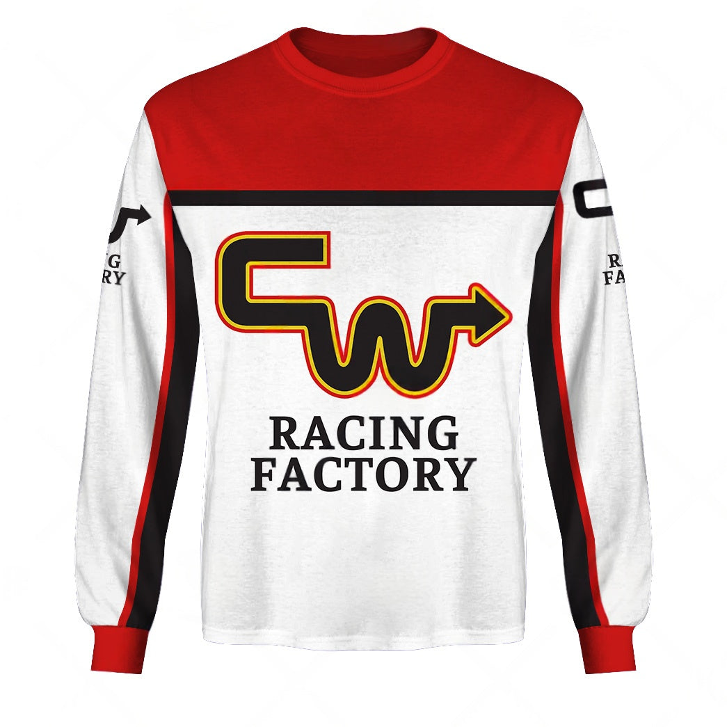 Personalize BMX CW Racing Factory Vintage Retro White Jersey