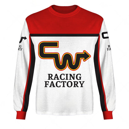 Personalize BMX CW Racing Factory Vintage Retro White Jersey