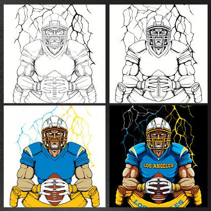 Los Angeles Lightning Strike Football T-Shirt