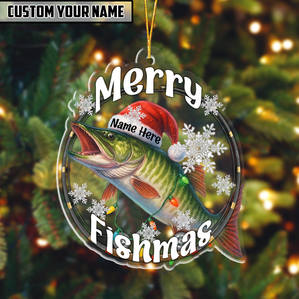 Fishing Customized Acrylic Ornament For Fishing Lovers