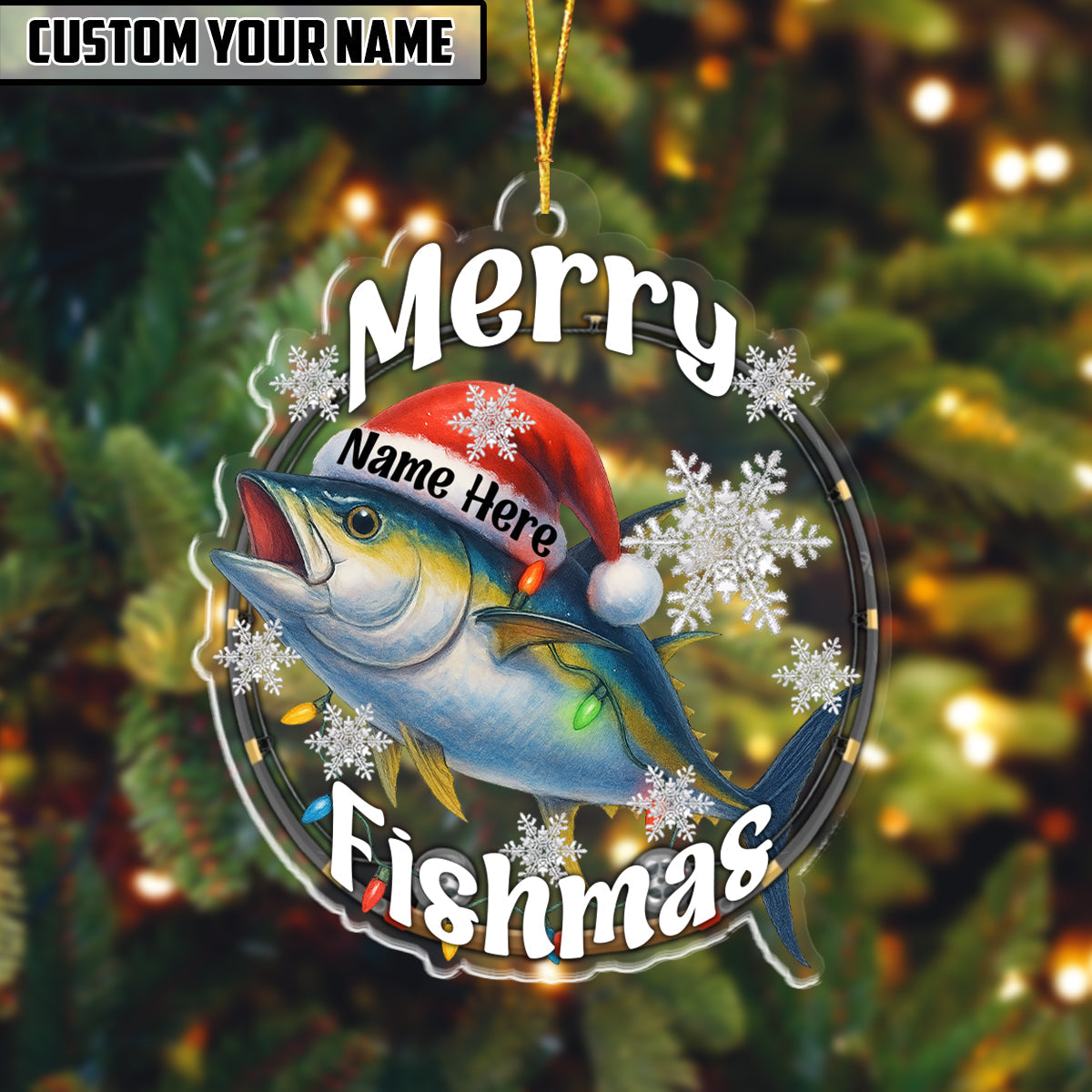 Fishing Customized Acrylic Ornament For Fishing Lovers