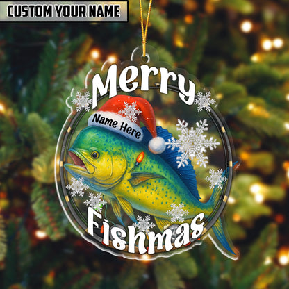 Fishing Customized Acrylic Ornament For Fishing Lovers