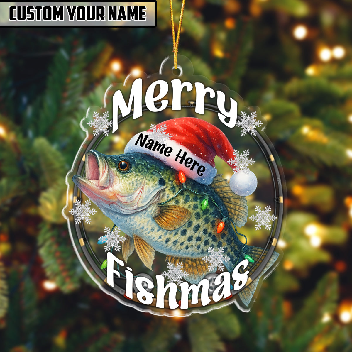 Fishing Customized Acrylic Ornament For Fishing Lovers