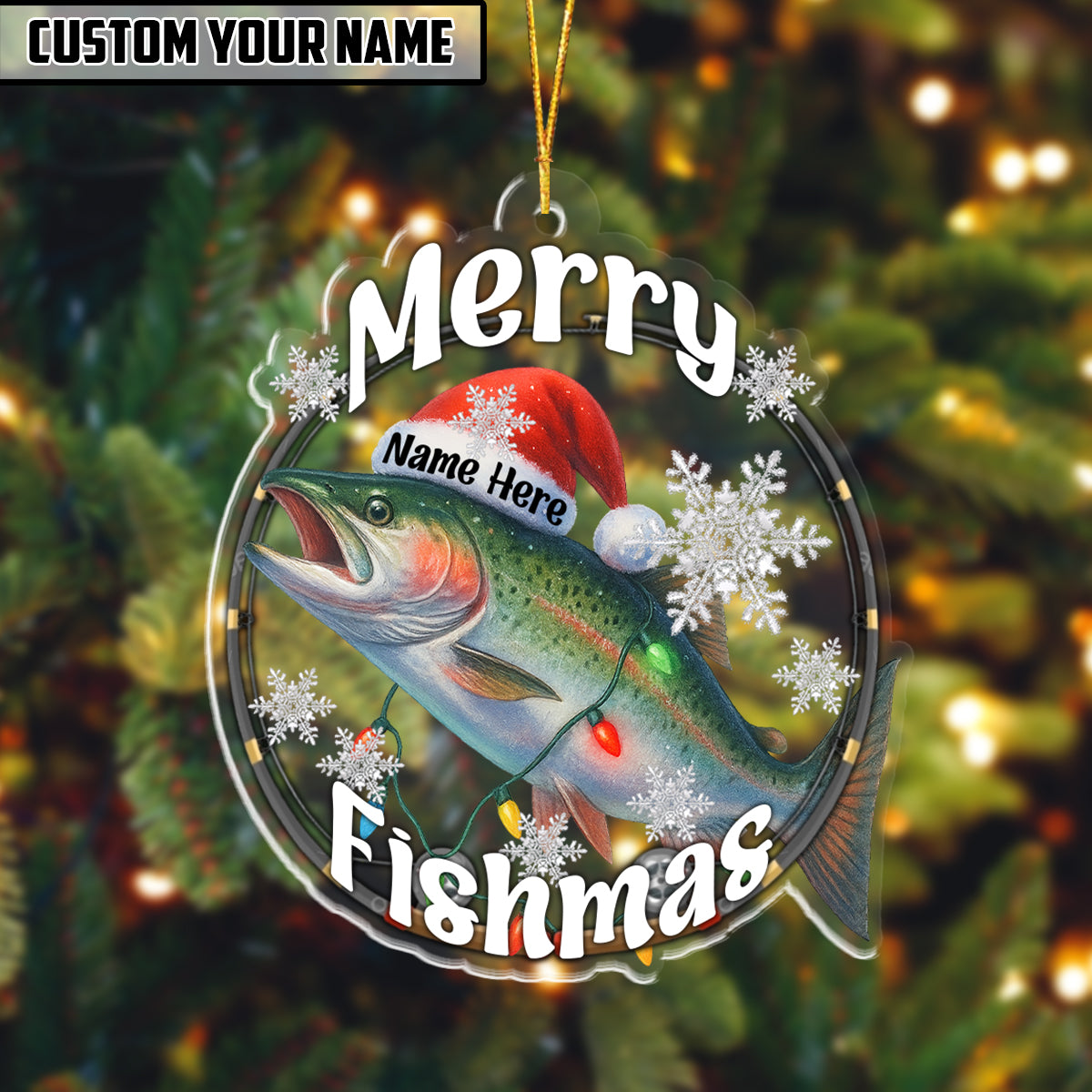 Fishing Customized Acrylic Ornament For Fishing Lovers