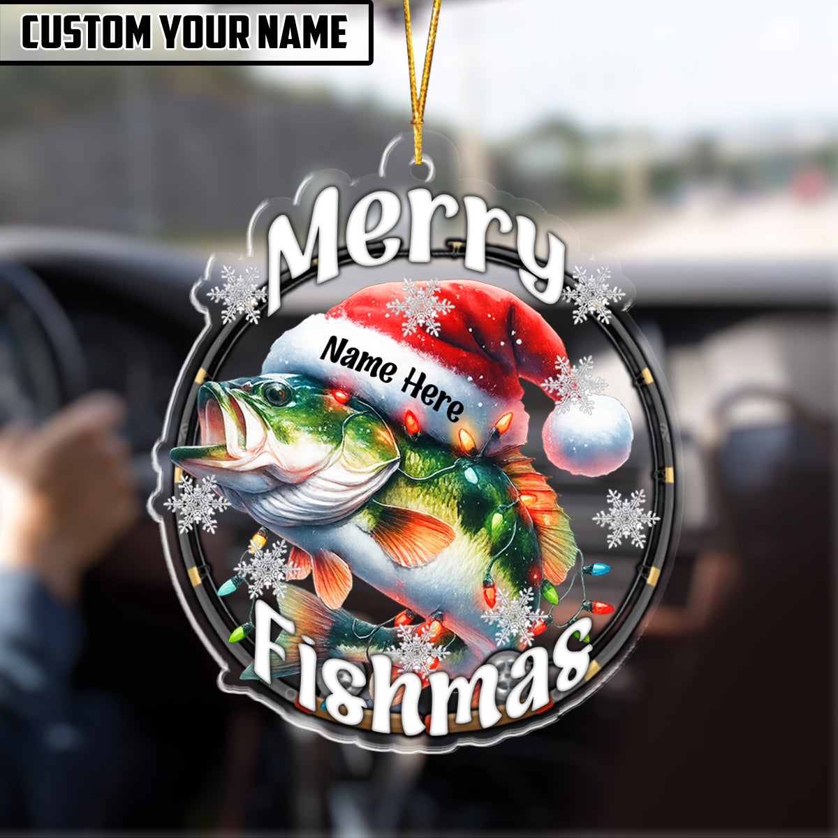 Fishing Customized Acrylic Ornament For Fishing Lovers