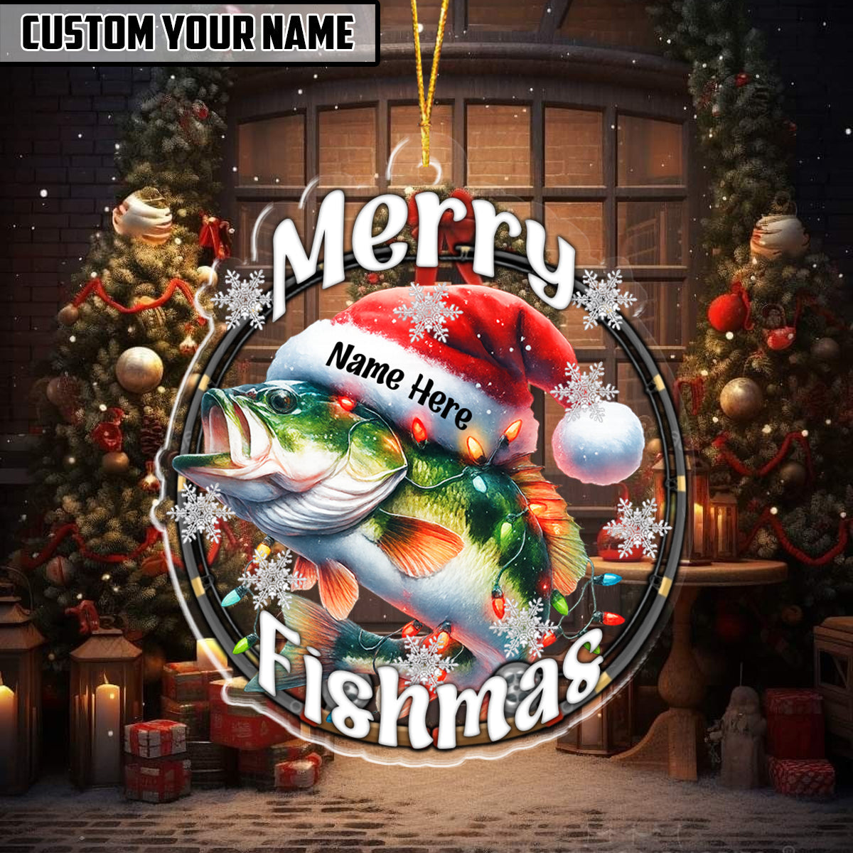 Fishing Customized Acrylic Ornament For Fishing Lovers