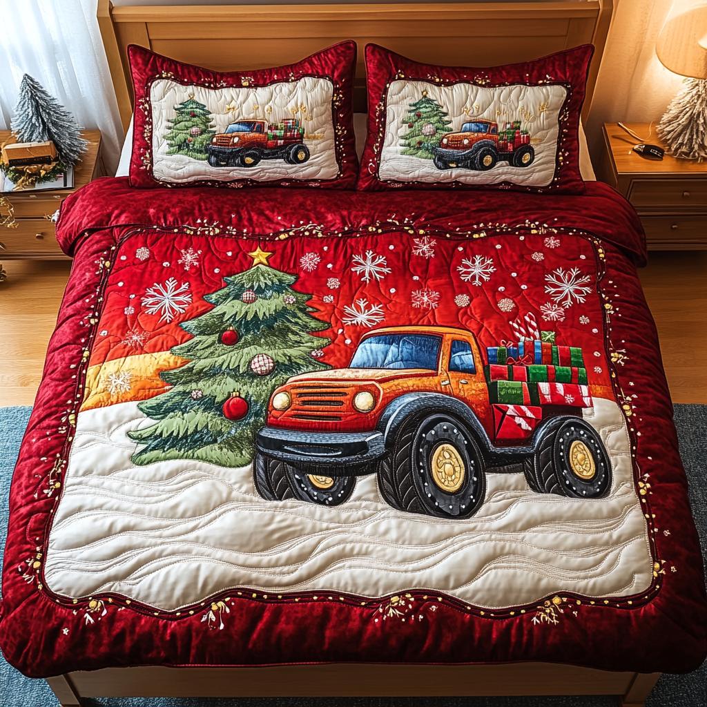 Arctic Truck Rally 3-Piece Quilted Bedding Set