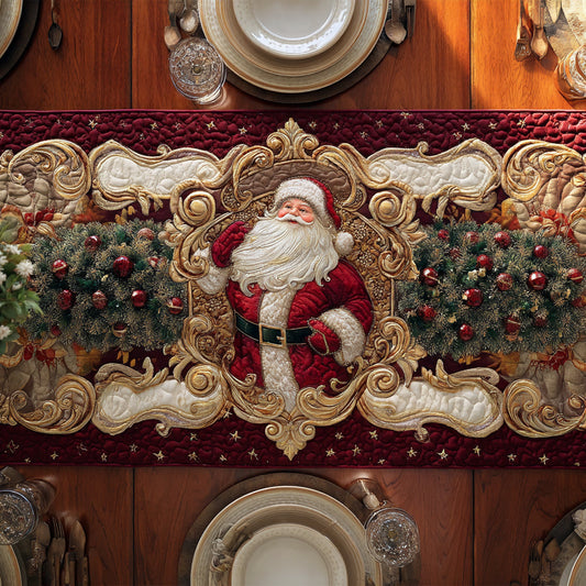 Baroque Santa Claus Quilted Table Runner