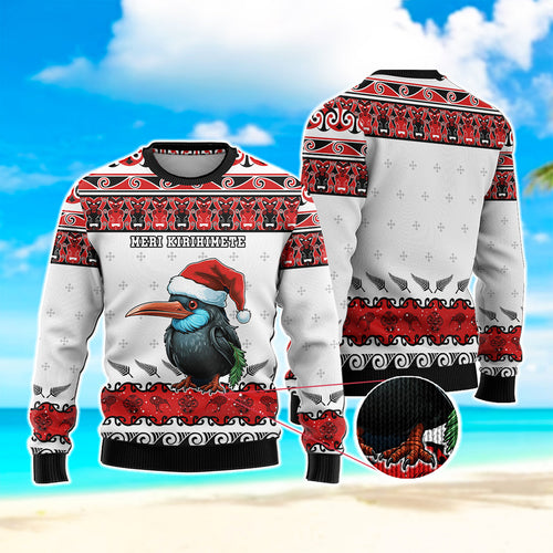 Symbols Knitted Sweatshirt Maori Pattern