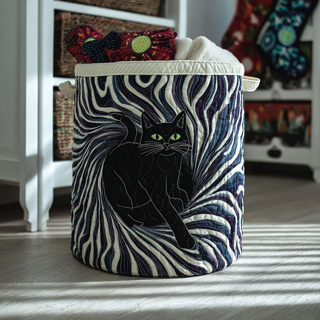 Celestial Paws Quilted Laundry Basket