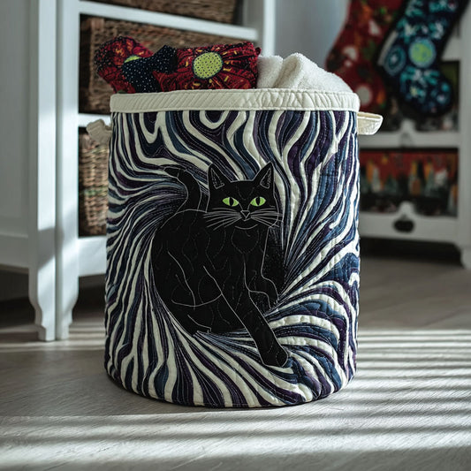 Celestial Paws Quilted Laundry Basket