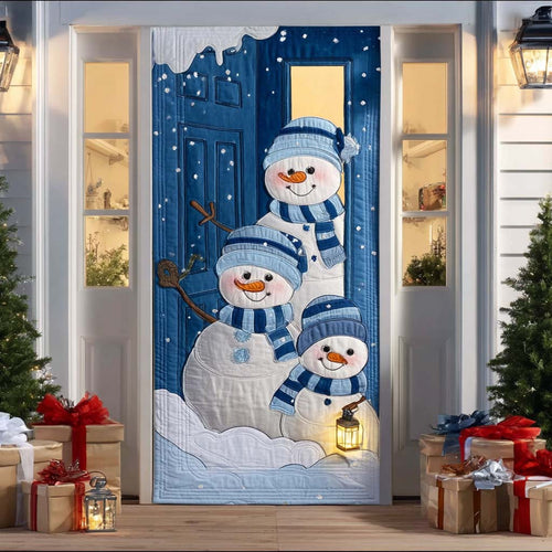 December Sparkle Quilted Door Cover