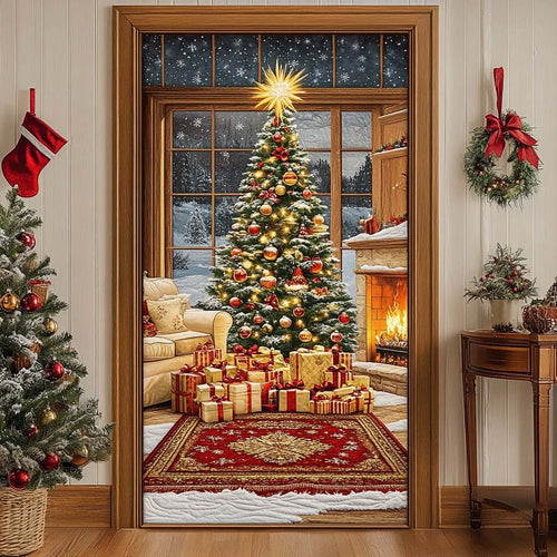 Festive Lights Quilted Door Cover