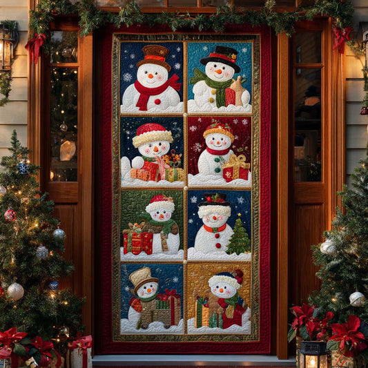 Frosted Friends Quilted Door Cover