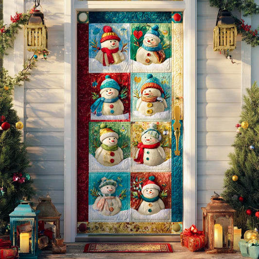 Frosty Greetings Quilted Door Cover