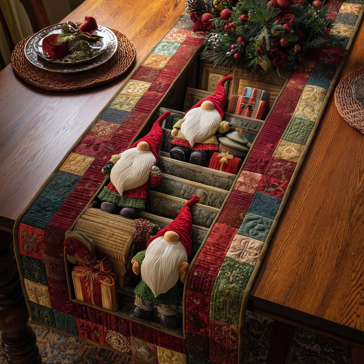 Jolly Workshop Quilted Table Runner