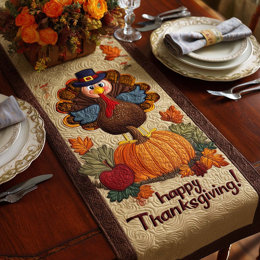 Thanksgiving Turkey Quilted Table Runner