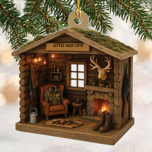 The Hunter’s Lodge – Personalized Hunting Ornament